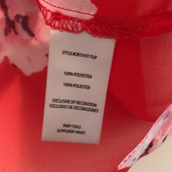 𝅺olsenboye Boho Sleeveless Blouse Striped Floral Red Women’s S - Picture 6 of 7